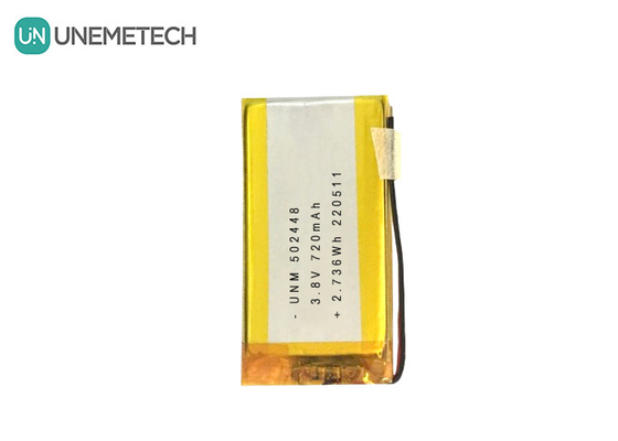 3.8V 720mAh LiPo Yüksek Voltajlı Pil LiHV 502448 Bluetooth Kulaklık için