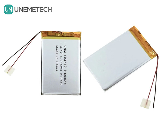 3.7V 1150mAh 503759 Kaydedici için özel Lipo Polimer Şarj edilebilir Pil