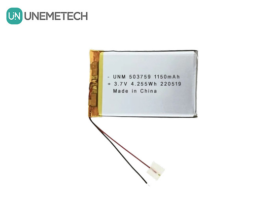 3.7V 1150mAh 503759 Kaydedici için özel Lipo Polimer Şarj edilebilir Pil