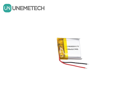3.7V 200mAh Hızlı Şarj Li-Ion Polimer Pil Hücreleri 802018 Depilator için