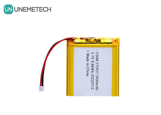 3.7V 2400mAh Şarj edilebilir Li-ion Polimer Pil 575957 Elektronik Ölçüler için