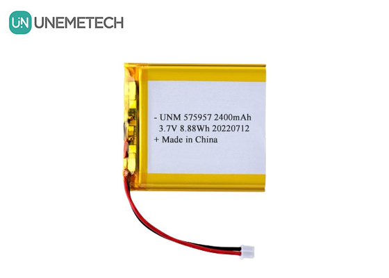 3.7V 2400mAh Şarj edilebilir Li-ion Polimer Pil 575957 Elektronik Ölçüler için