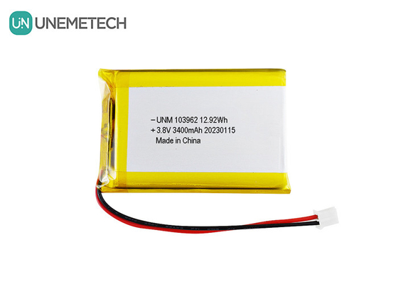 Yüksek Voltajlı Lipo Pil 103962 3.8V 3400mAh Dijital Kamera için LiHV Piller