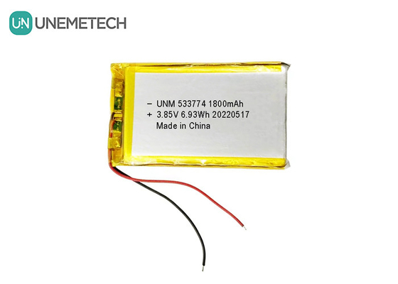 Yüksek Voltajlı LiPo Pil 3.85V 1800mAh 533774 Küçük Robotlar için Şarj Edilebilir Pil