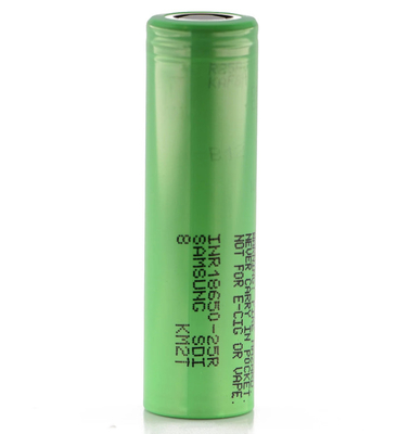 Samsung 25R 18650 2500mAh 20A Pil 3.6V Silindrik Lityum İyon Hücresi INR18650-25R