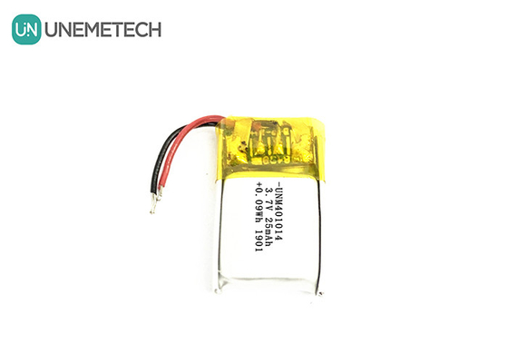 3.7V 25mAh 401014 Akıllı Gözlükler için Ultra Küçük Şarj Edilebilir Lipo Pil