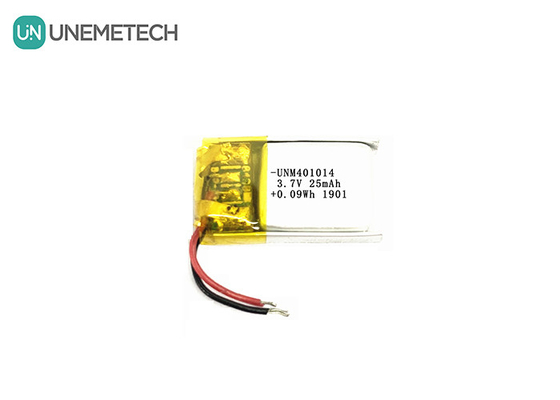 3.7V 25mAh 401014 Akıllı Gözlükler için Ultra Küçük Şarj Edilebilir Lipo Pil