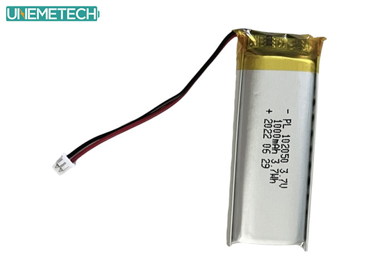 Güzellik ürünleri için 1000mAh Lipo Bataryası 102050 Lityum İyon Polimer Bataryası