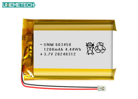 3.7V 1200mAh Şarj edilebilir Lityum Polimer Pil 603450 ile CE Elektronik için Onaylandı