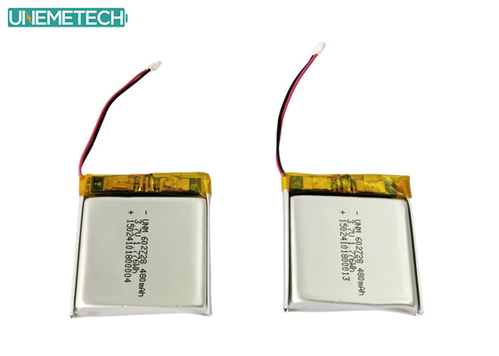 3.7V 480mAh 602728 Mini Kaydedici için Şarj edilebilir Li-ion Polimer Pil