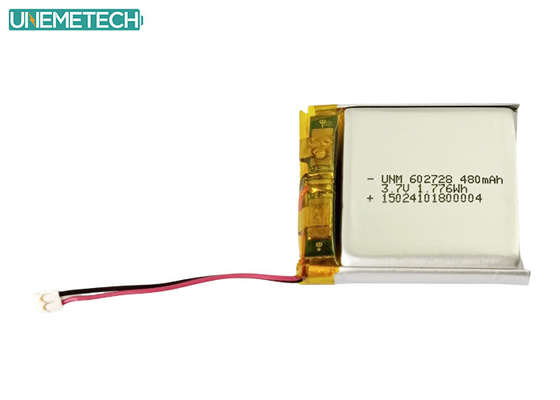 3.7V 480mAh 602728 Mini Kaydedici için Şarj edilebilir Li-ion Polimer Pil