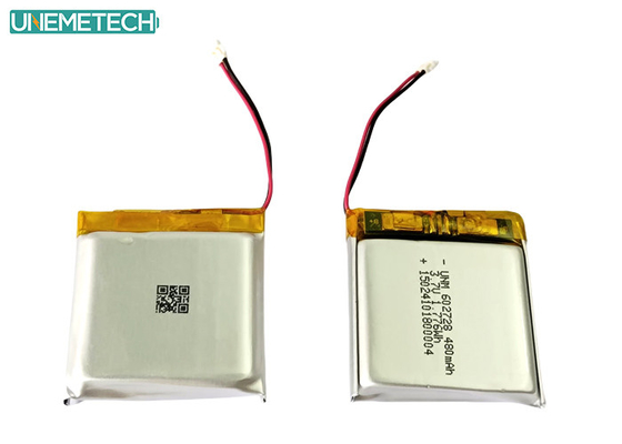 3.7V 480mAh 602728 Mini Kaydedici için Şarj edilebilir Li-ion Polimer Pil