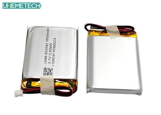 Özel Li-Polimer Pil 3.7V 1600mAh 933442 Tıbbi ürünler için Lityum Polimer Pil