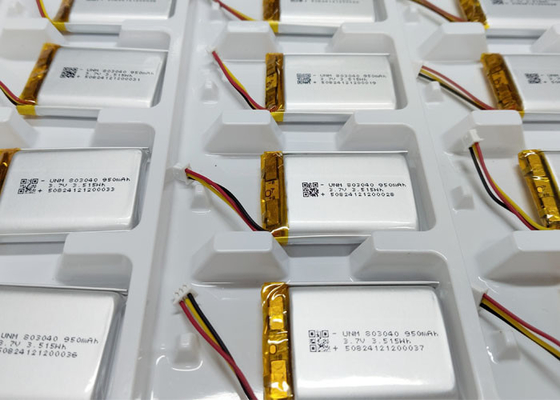 3.7V 950mAh 803040 Polimer Lityum İyon Pil Molex51021-3P ile