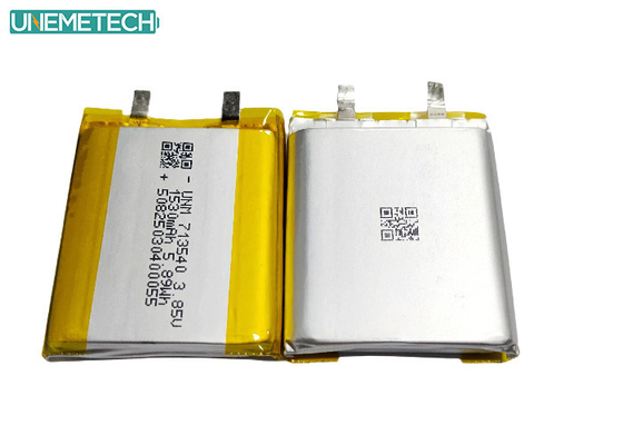 3.85V Yüksek Voltajlı Lityum Polimer Pil 1530mAh 713540 Tıbbi Cihazlar İçin